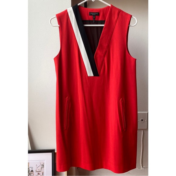 Rag & Bone Lodwick Sleeveless V-neck Shift Dress - Picture 2 of 5